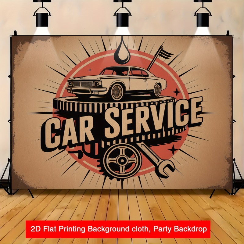Heavy Equipment Service - Grande striscione per officina auto in