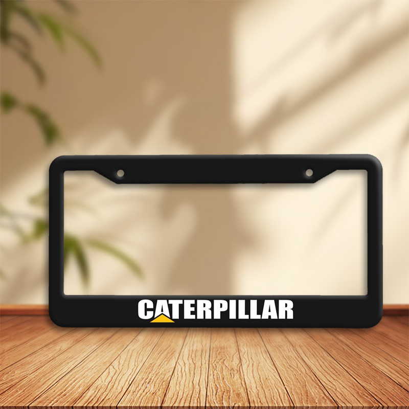 Heavy Equipment License - Cornice Porta Targa Auto CATERPILLAR, Supporto