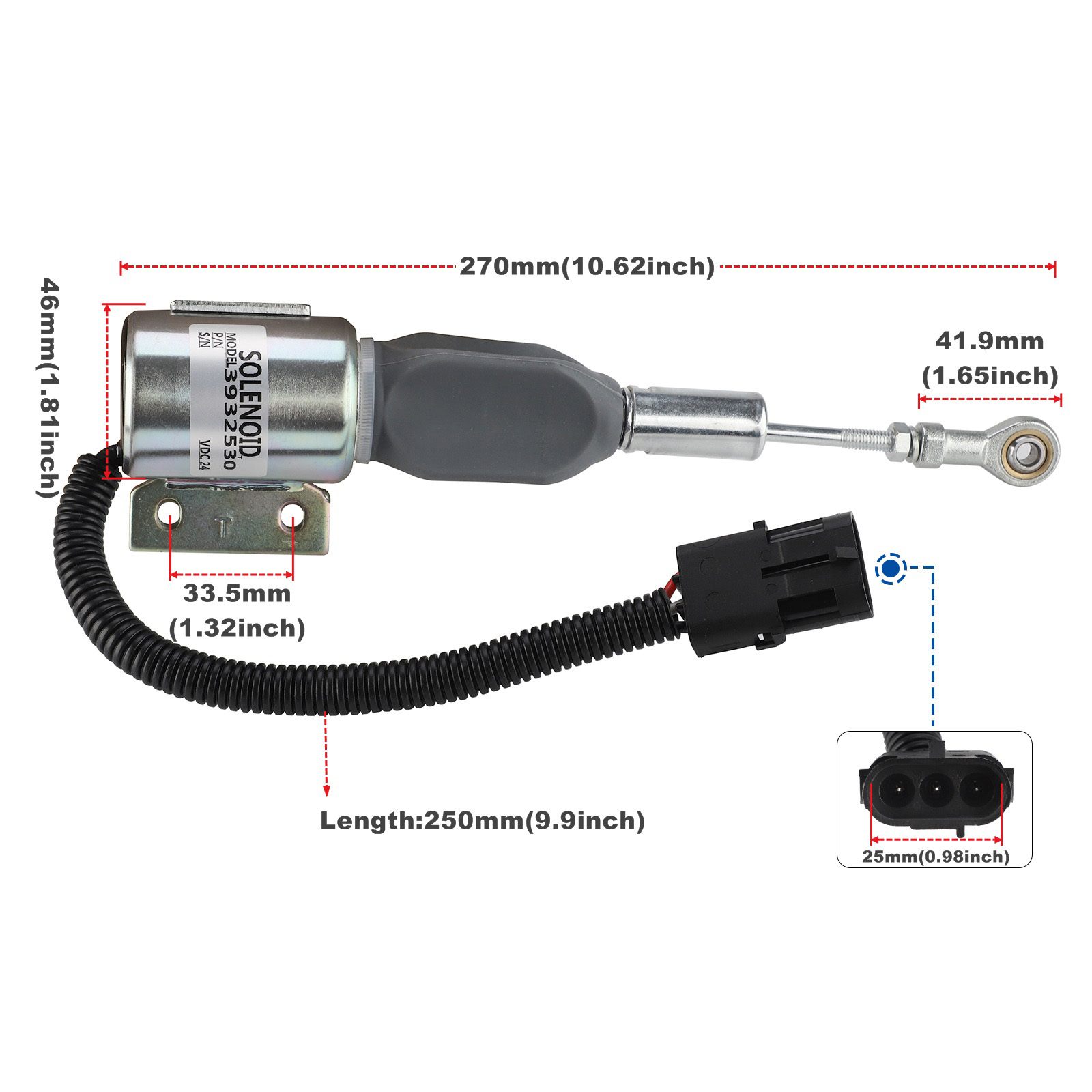 3932530 solenoide di arresto d - Heavy Equipment Excavator recensione e prezzo